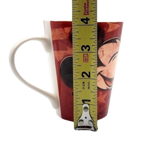 2/$15 Disney Retro Superstar 28 Mug Red 4" Round Jerry Leigh Mickey Mouse Smile - Picture 9 of 10
